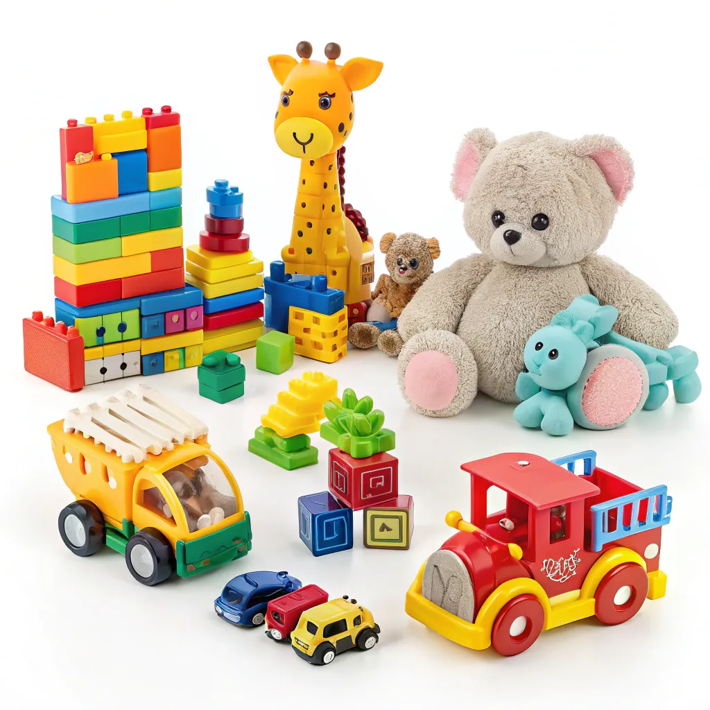 Colorful toy collection